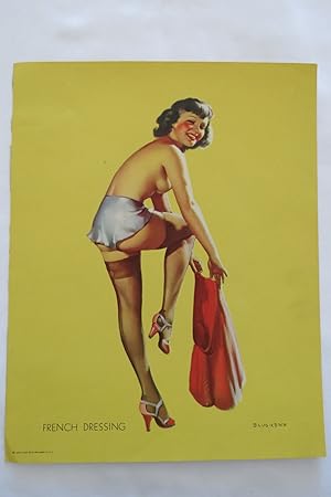 GIL ELVGREN VINTAGE 'FRENCH DRESSING' PIN-UP PHOTO LITHOGRAPH PRINT - 7.25" X 9.5"