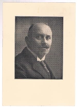 Gustav Schröer. Autogrammkarte. Signiert. 1931
