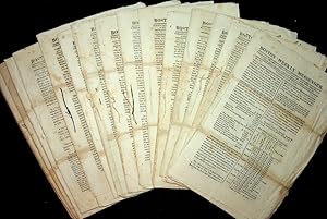 Twenty two issues of the Boston Weekly Messenger from 1818 and 1819