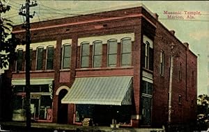 Bild des Verkufers fr Ansichtskarte / Postkarte Marion Alabama USA, Masonic Temple, Freimaurer zum Verkauf von akpool GmbH