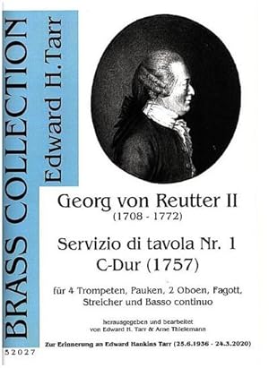 Seller image for Servizio di tavola Nr.1 C-Durfr 4 Trompeten, Pauken, 2 Oboen, Fagott, Streicher und Bc : Partitur und Stimmen for sale by AHA-BUCH GmbH