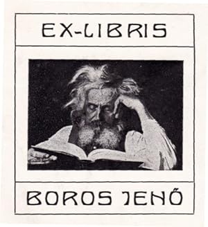 Bild des Verkufers fr Exlibris fr Jen Boros. Lichtdruck von Imre Ivankovics. zum Verkauf von Antiquariat Heinz Tessin