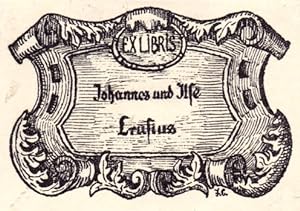 Bild des Verkufers fr Exlibris fr Johannes und Ilse Crusius. Klischeedruck. zum Verkauf von Antiquariat Heinz Tessin