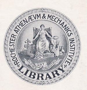 Bild des Verkufers fr Exlibris fr die Bcherei des Rochester Athenaeum & Mechanics Institute. Lichtdruck. zum Verkauf von Antiquariat Heinz Tessin