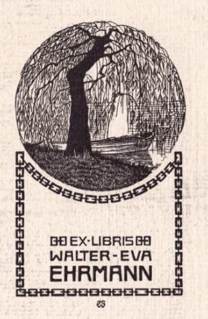 Immagine del venditore per Exlibris fr Walter und Eva Ehrmann. Klischedruck von Kte Wolf, Berlin. venduto da Antiquariat Heinz Tessin