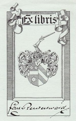 Eigen-Exlibris. Klischéedruck von Carl Rendersward, Klamestorp,Jönköping.
