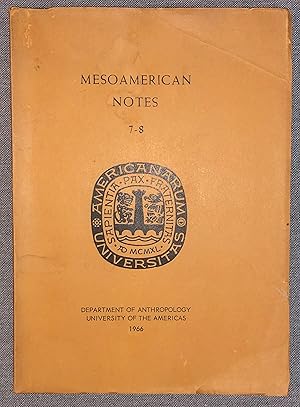 Imagen del vendedor de Mesoamerican Notes (7-8) [anthropology] Teotihuacan a la venta por Forgotten Lore