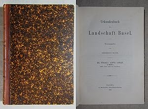 Bild des Verkufers fr Urkundenbuch der Landschaft Basel. II. Theil: 1371-1512 2. Hlfte: 1449-1512 nebst Registern. zum Verkauf von Antiquariat Hanfgarten