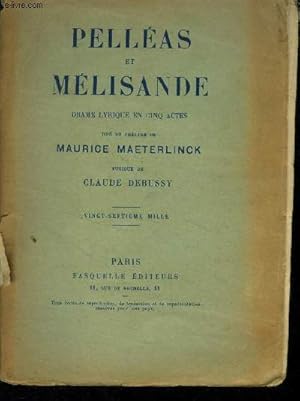 Seller image for Pellas et Mlisande : Drame lyrique en cinq actes for sale by Le-Livre