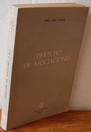 Imagen del vendedor de DERECHO DE ASOCIACIONES a la venta por EL RINCN ESCRITO
