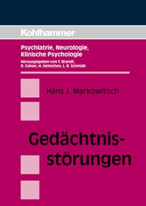 Bild des Verkufers fr Gedchtnisstrungen. Psychiatrie, Neurologie, Klinische Psychologie. zum Verkauf von Antiquariat Thomas Haker GmbH & Co. KG