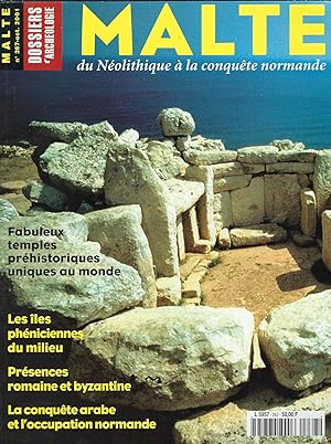 Bild des Verkufers fr Les Dossiers de l'archologie n 267, octobre 2001 : Malte du Nolithique  la conqute normande zum Verkauf von Librairie Archaion