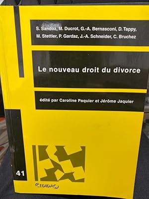 Imagen del vendedor de Le nouveau droit du divorce edite par Caroline Paquier et Jerome Jaquier a la venta por bookmarathon