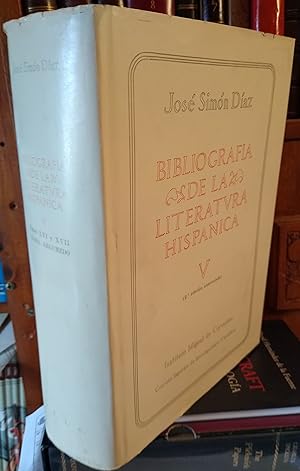 BIBLIOGRAFÍA DE LA LITERATURA HISPÁNICA Tomo V Siglos XVI y XVII Alaba-Argumedo - 2ª Edición corr...