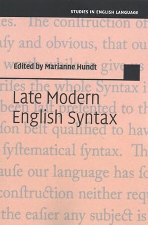 Immagine del venditore per Late Modern English Syntax venduto da GreatBookPricesUK