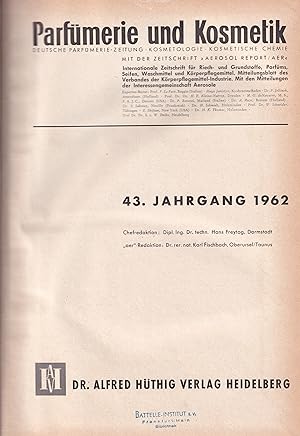 Imagen del vendedor de Parfmerie und Kosmetik 43.Jahrgang 1962 a la venta por Clivia Mueller