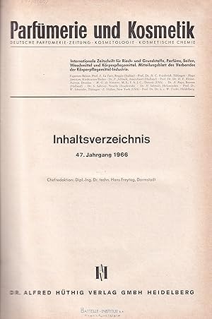 Imagen del vendedor de Parfmerie und Kosmetik 47.Jahrgang 1966 a la venta por Clivia Mueller