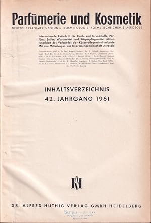 Imagen del vendedor de Parfmerie und Kosmetik 42.Jahrgang 1961 a la venta por Clivia Mueller
