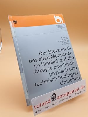 Bild des Verkufers fr Der Sturzunfall des alten Menschen (Forschung) zum Verkauf von Roland Antiquariat UG haftungsbeschrnkt