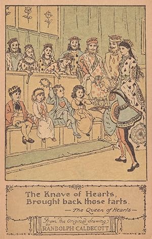 Immagine del venditore per The Queen Knave Jack Of Hearts Randolph Caldecott Postcard venduto da Postcard Finder