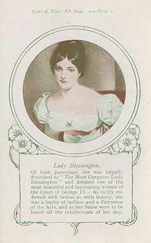 Lady Blessington Old Irish Postcard