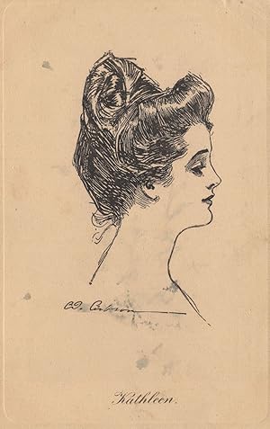 A Name Called Kathleen Antique WW1 1918 Artist Postcard
