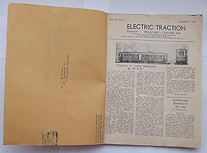 Electric Traction - Journal of the Australian Electric Traction Association Vol. VI, Nos. 3-12 (M...