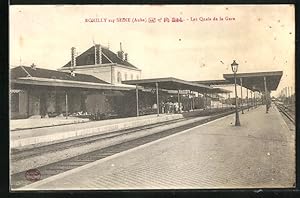Ansichtskarte Romilly-sur-Seine, Les Quais de la Gare, Bahnhof
