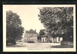 Ansichtskarte Romilly-sur-Seine, La gare, Blick auf den Bahnhof