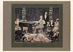 "Albert GUILLAUME : MUSIQUE MODERNE" / Litho originale entoilée publiée dans L'ILLUSTRATION en 1922