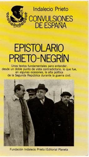 Imagen del vendedor de Epistolario Prieto-Negrn . a la venta por Librera Astarloa