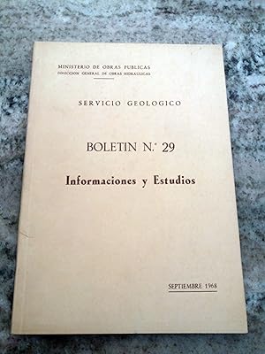 SERVICIO GEOLOGICO. Informaciones y Estudios. Boletín nº 29