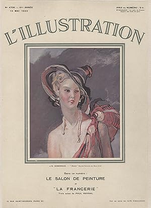 "Jean-Gabriel DOMERGUE : DIANE" / Couverture originale entoilée / ILLUSTRATION 13/5/1933