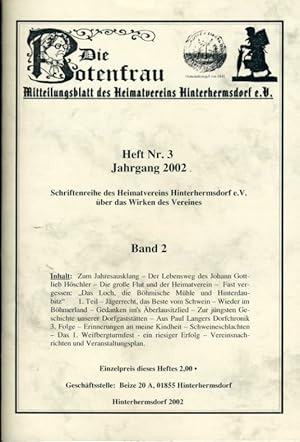 Die Botenfrau. Mitteilungsblatt des Heimatvereins Hinterhermsdorf e.V. über das Wirken des Verein...