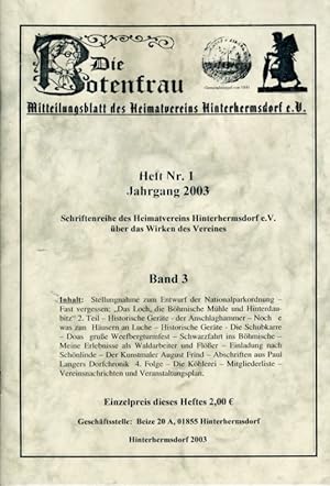 Die Botenfrau. Mitteilungsblatt des Heimatvereins Hinterhermsdorf e.V. über das Wirken des Verein...