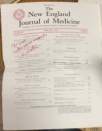 "THE WAR ON DRUGS - A PEACE PROPOSAL". Offprint The New England Journal of Medicine Volume 330, F...