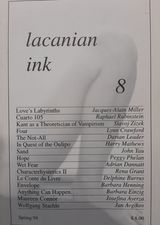 Bild des Verkufers fr Lacanian Ink 8 (spring 94) zum Verkauf von Hill End Books