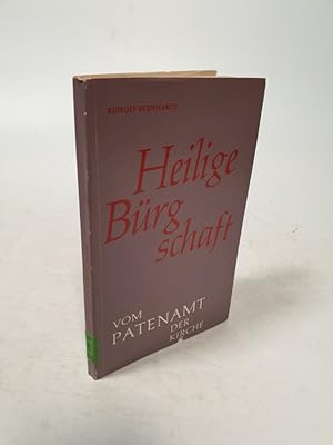 Image du vendeur pour Heilige Brgschaft : Vom Patenamt der Kirche. mis en vente par Antiquariat Bookfarm