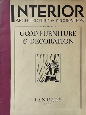 Interior Architecture & Decoration Combined with Good Furniture & Decoration January 1932