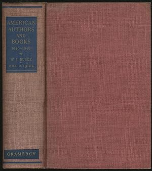 Bild des Verkufers fr American Authors and Books 1640-1940 zum Verkauf von Between the Covers-Rare Books, Inc. ABAA