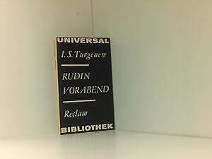 Bild des Verkufers fr Rudin. Vorabend. [Zwei Romane]. zum Verkauf von Book Broker