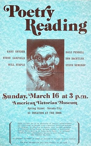 Poetry Reading. [Poster Flyer.]