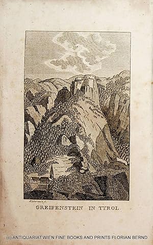 Südtirol, Sauschloss, Burg Greifenstein, Ansicht, original Grafik 1834