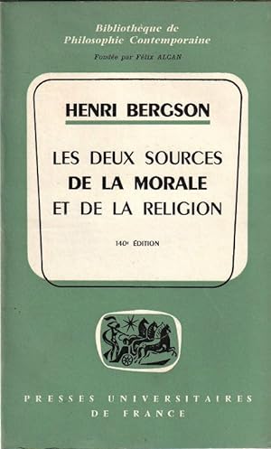 Bild des Verkufers fr Les Deux Sources De La Morale Et De La Religion zum Verkauf von ARTLINK