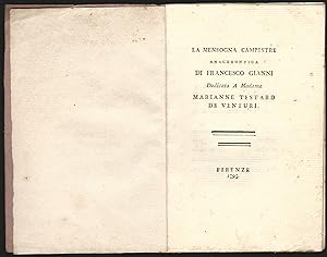 La mensogna campestre. Anacreontica [] dedicata a Madame Marianne Testard de Venturi.