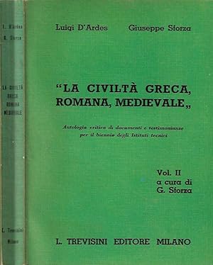 Image du vendeur pour La Civilt Greca, Romana, Medievale. Vol. II mis en vente par Biblioteca di Babele