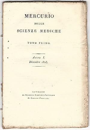 MERCURIO delle scienze mediche. Tomo primo. Dicembre 1823.