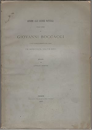 Accenni alle scienze naturali nelle opere di Giovanni Boccacci e più particolarmente del libro De...