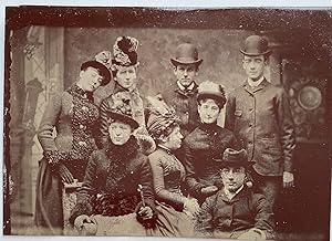 [Dressed in Finery]--a Tintype Photograph of 8 young people