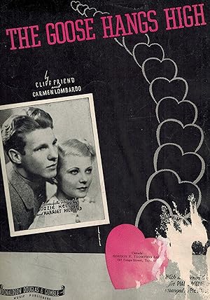 The Goose Hangs High - Ozzie Nelson and Harriet Hilliard Cover - Vintage Sheet Music